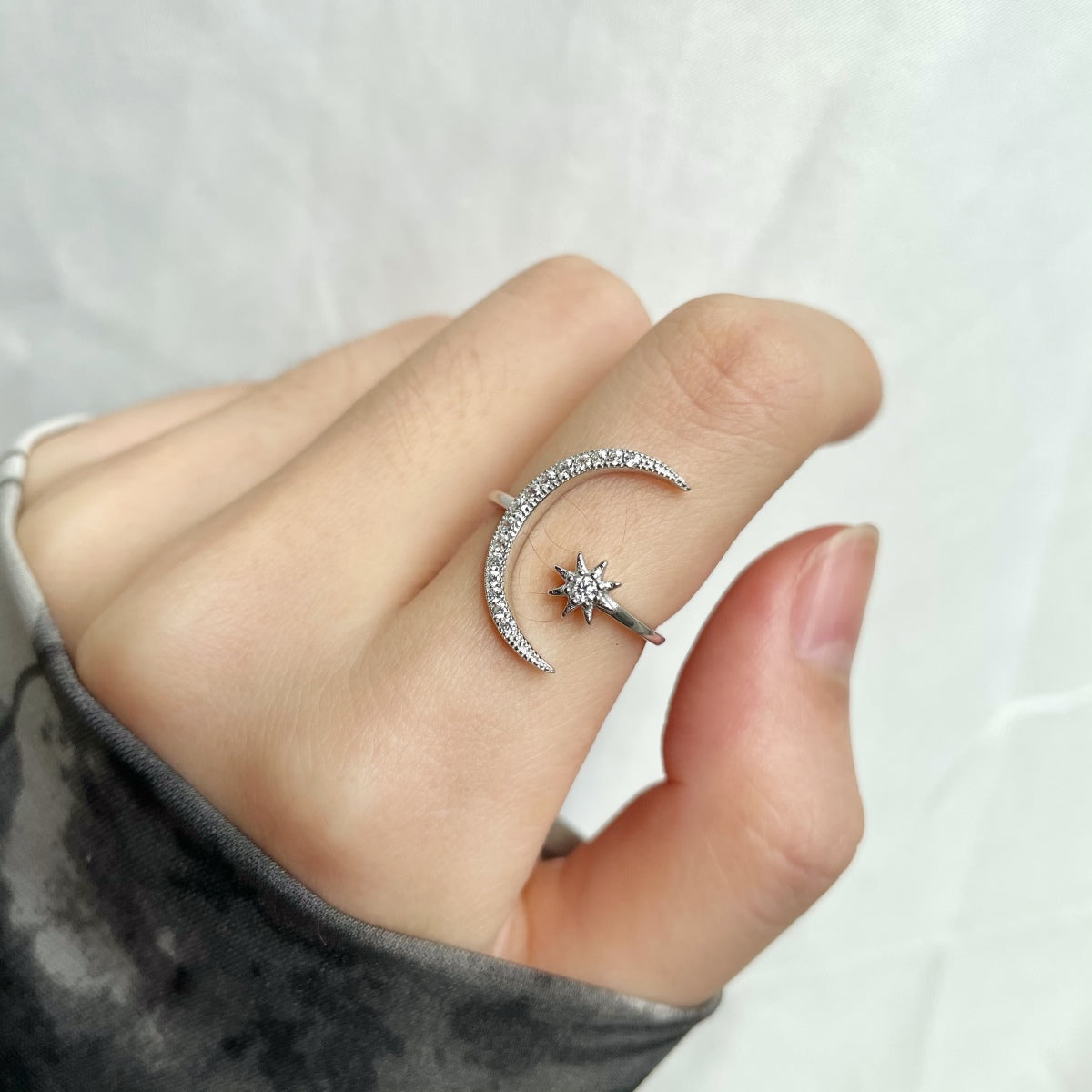 [Aurora]Eternity Moon & Star Ring