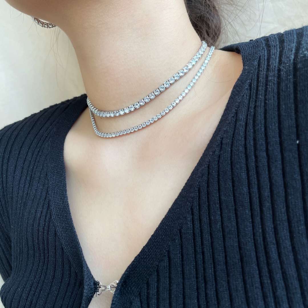 [Aurora]Elegant Tennis Chain Necklace