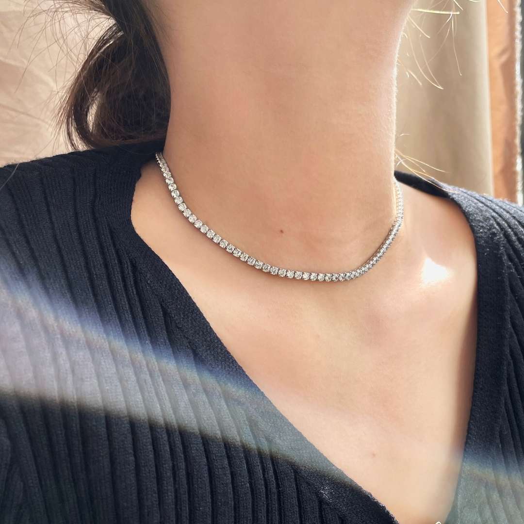 [Aurora]Elegant Tennis Chain Necklace