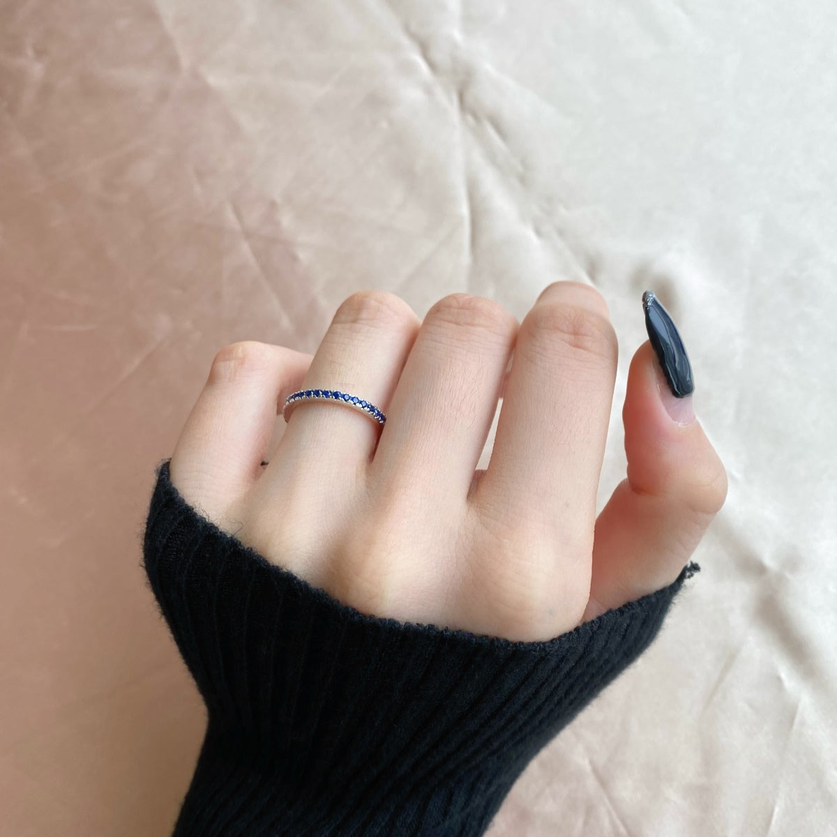 [Aurora]Delicate Sparkling Round Cut Daily Ring