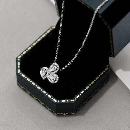 [Aurora]Elegant Flower Shape Pear Cut Necklace