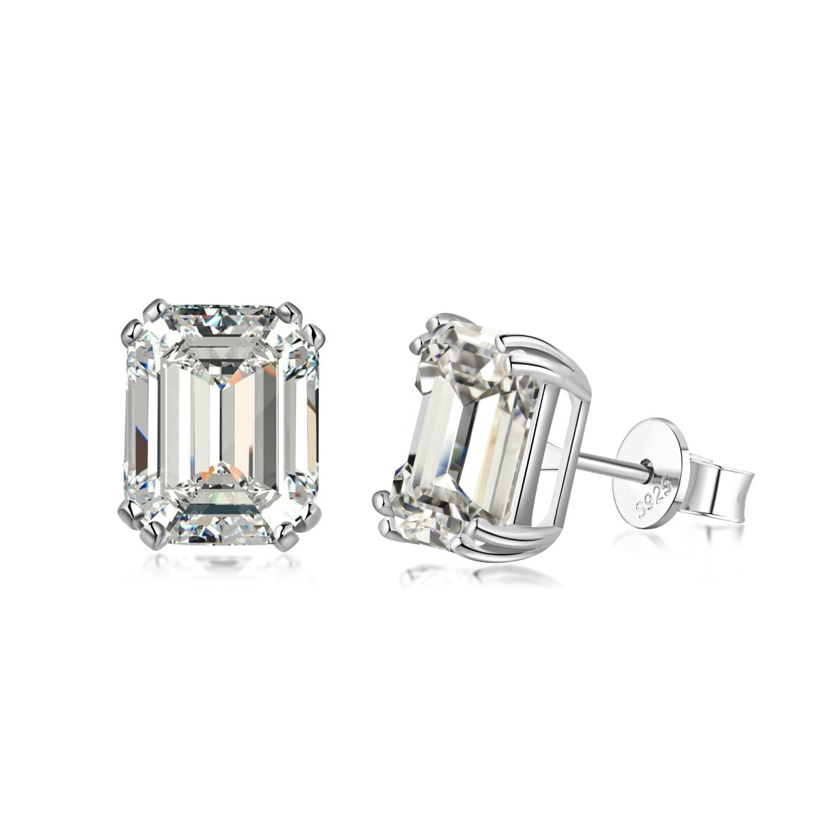 [Aurora]Dazzling Square Shape Earrings