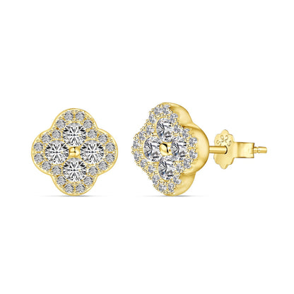 [Aurora]Four-Leaf Clover Flower Shaped Earrings