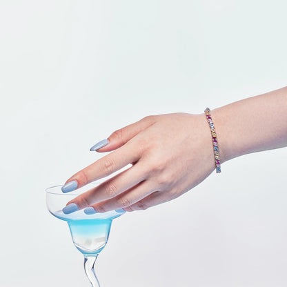 [AURORA]Ornate Sparkling Multi Cut Party Bracelet