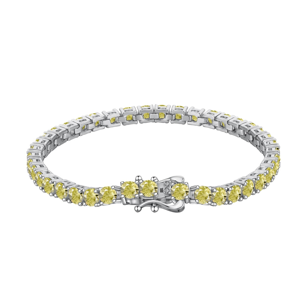 [Aurora]Ornate Dazzling Round Cut Tennis Bracelet