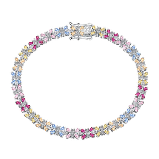 [Aurora]Radiant Colorful Emerald Cut Party Bracelet