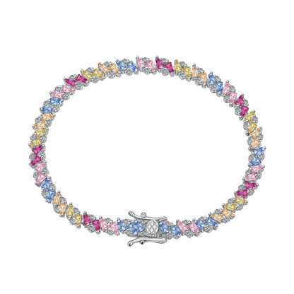 [AURORA]Ornate Sparkling Multi Cut Party Bracelet