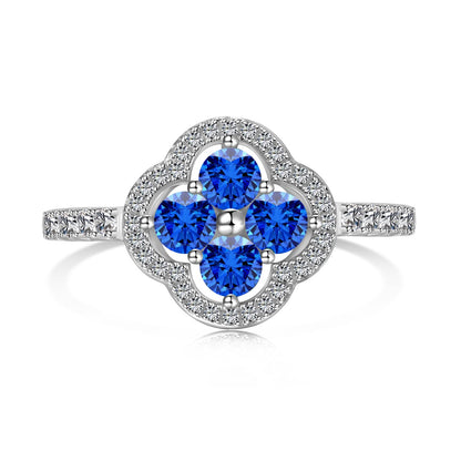 [Aurora]Four Leaf Clover Flower Design Ring