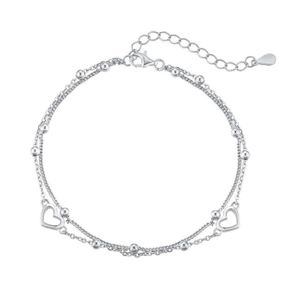 [AURORA] Zierliches doppellagiges Liebesherz-Armband