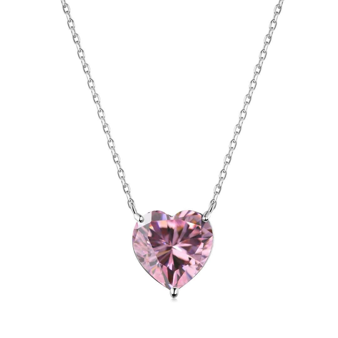 [AURORA]6.0 carat Radiant Heart Shape Necklace