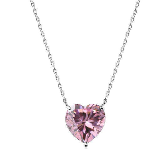 [Aurora]6.0 carat Radiant Heart Shape Necklace