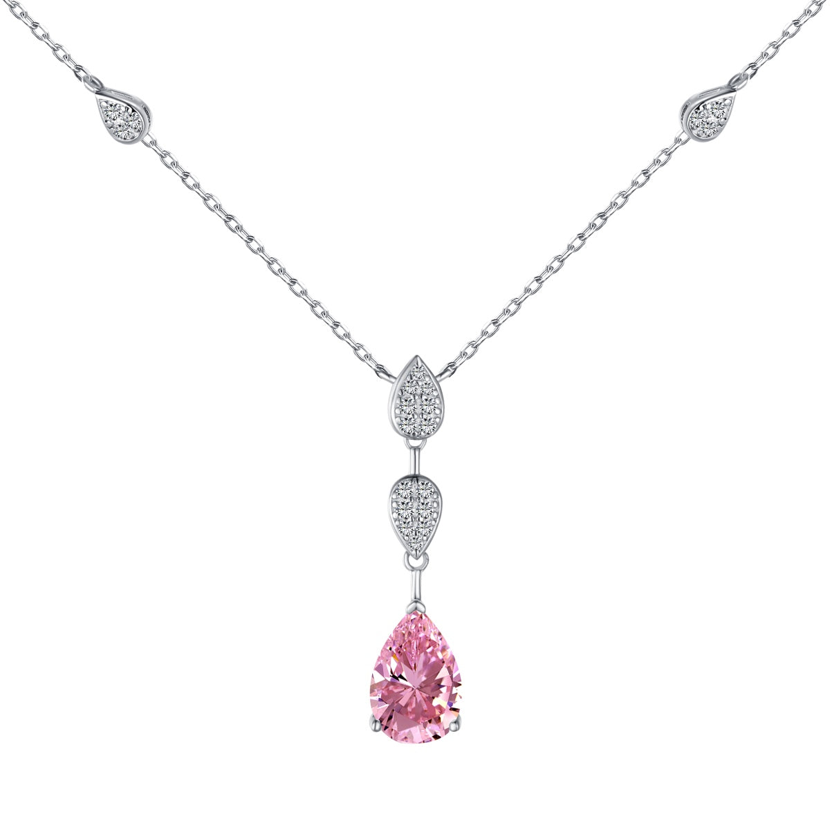 [Aurora]Dazzling Pear Cut Necklace