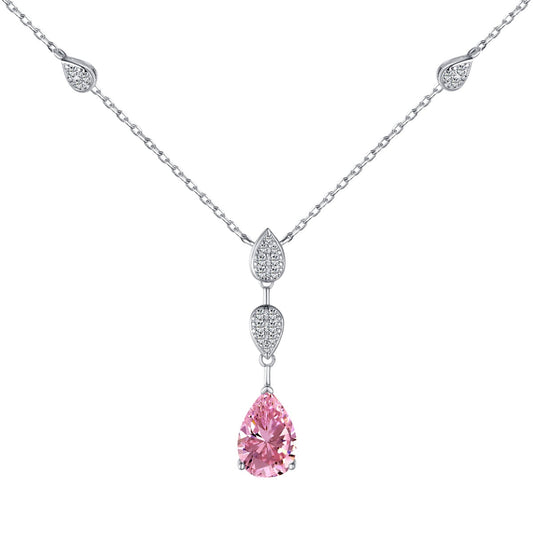 [Aurora]Dazzling Pear Cut Necklace