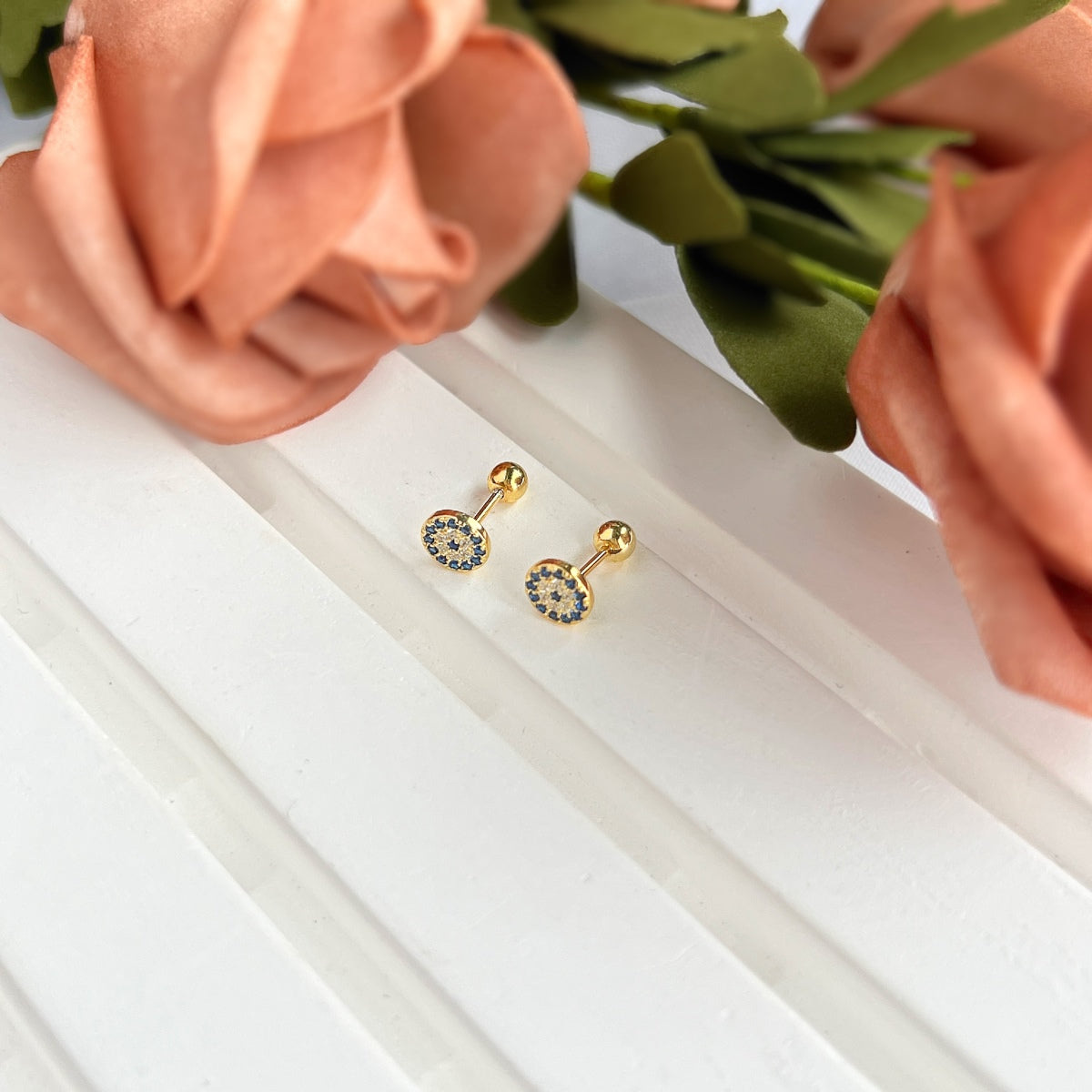 [Aurora]Devil's Eye Ear Bone Nail Earrings