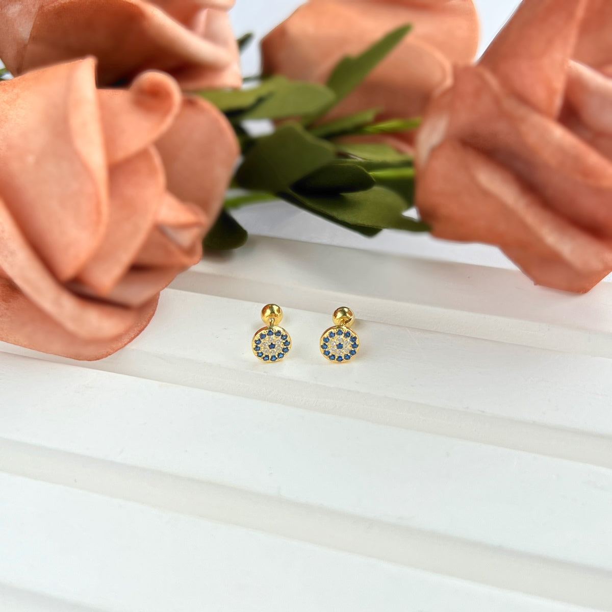 [Aurora]Devil's Eye Ear Bone Nail Earrings