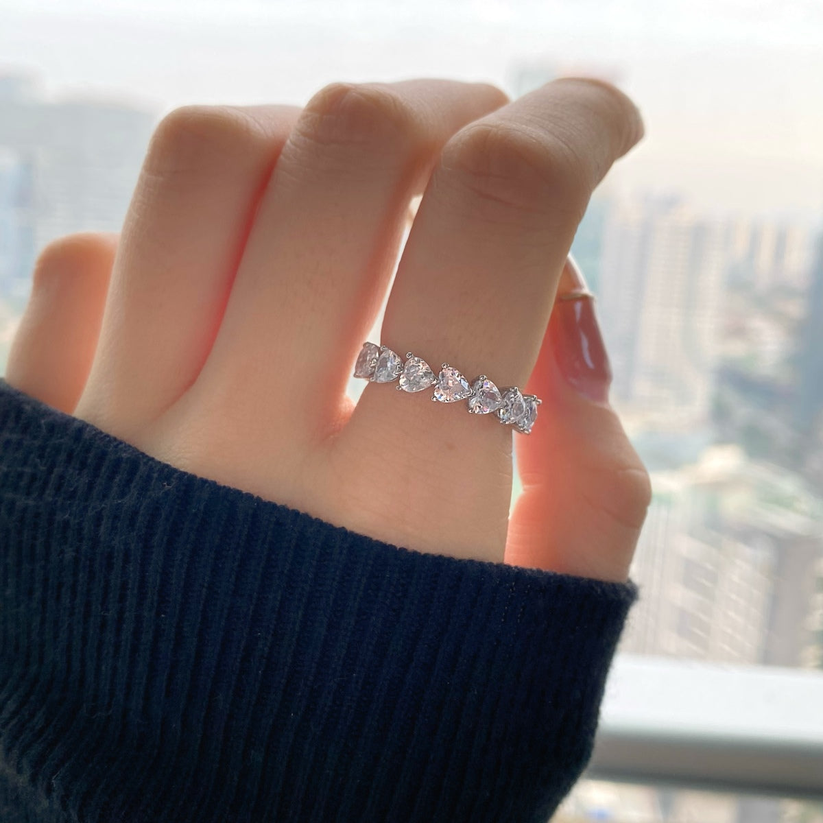 [AURORA]0,25 Karat Radiant Romance Herzschliff-Liebhaberring