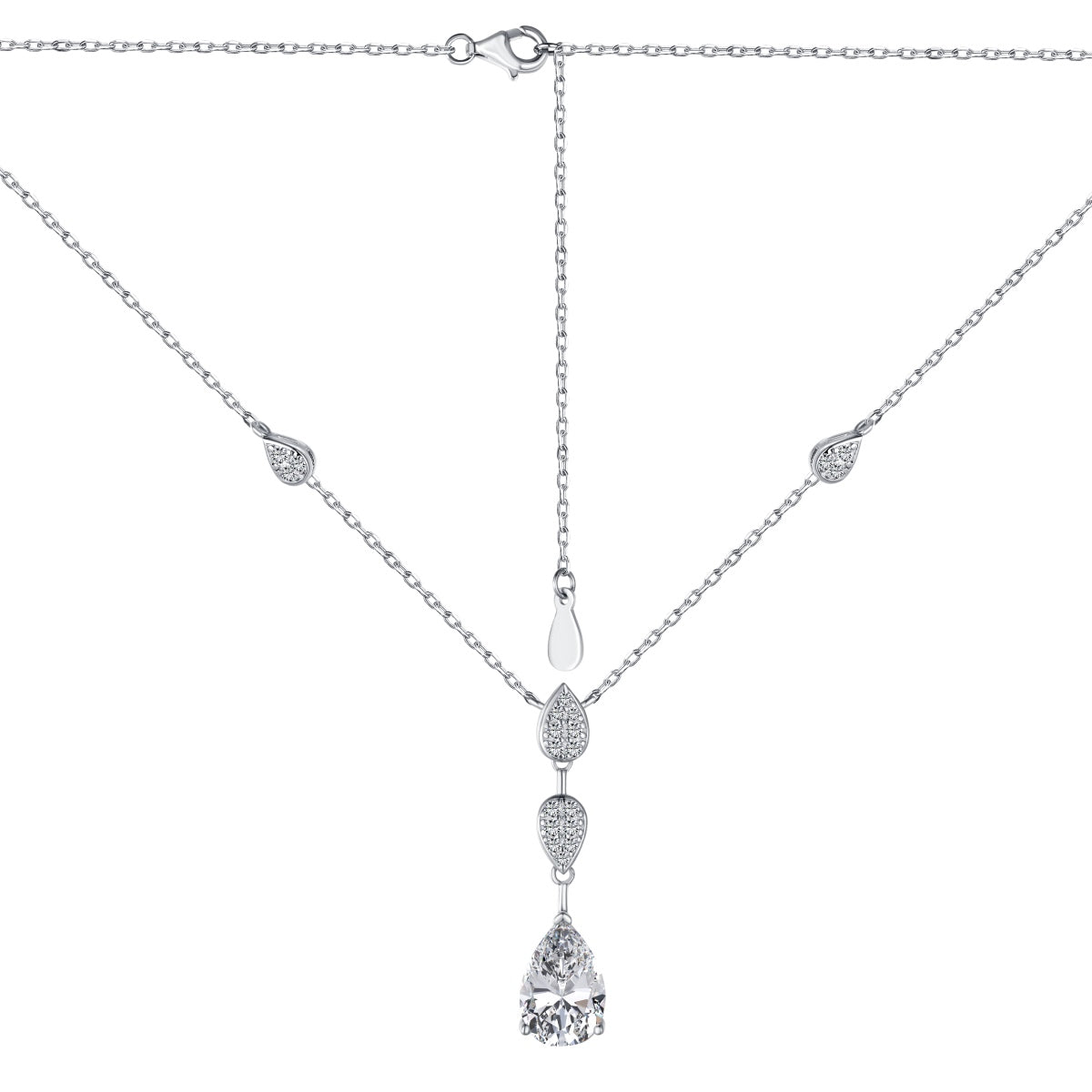 [Aurora]Dazzling Pear Cut Necklace
