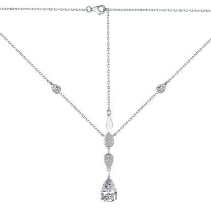 [Aurora]Dazzling Pear Cut Necklace