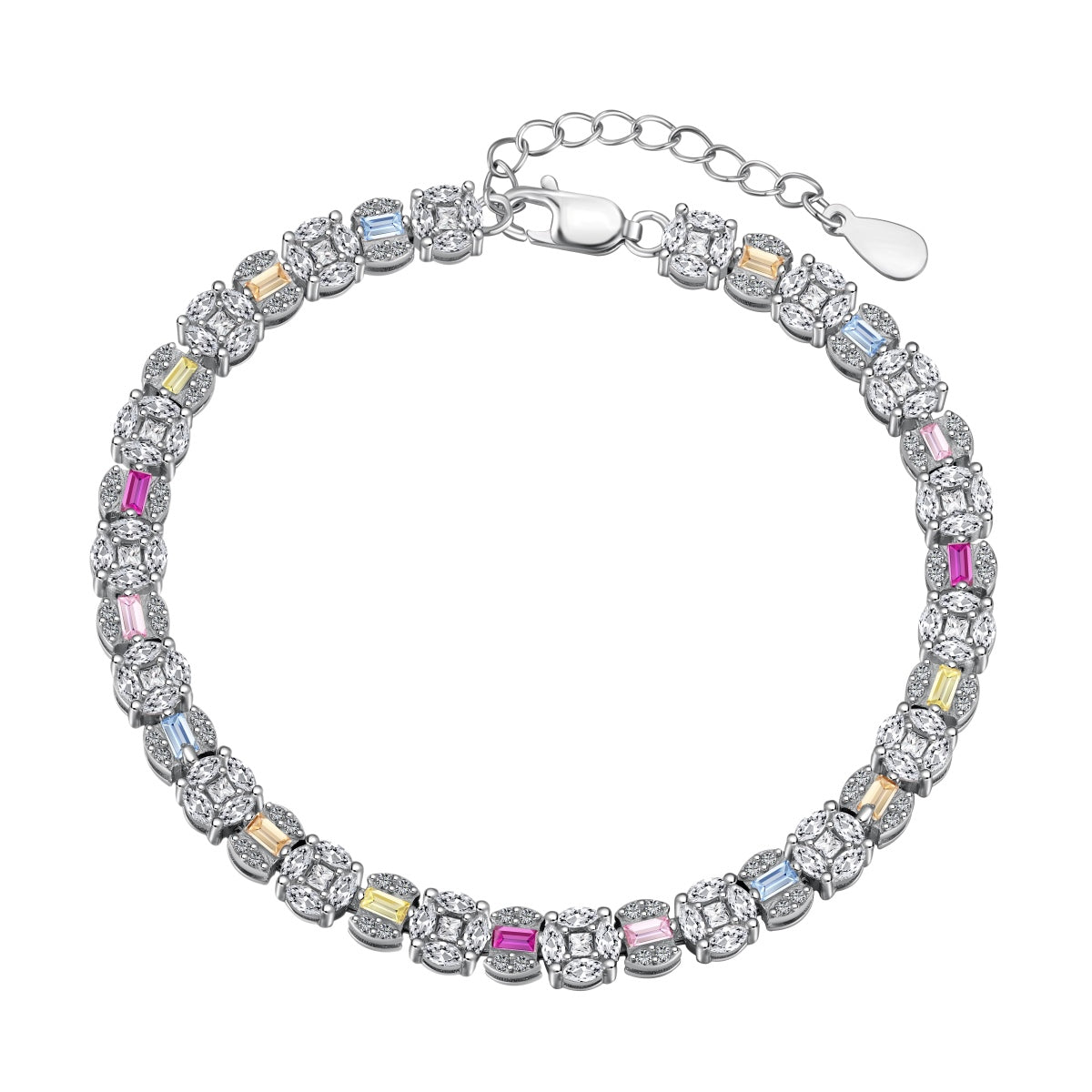 [Aurora]Dazzling Radiant Multi Cut Daily Bracelet