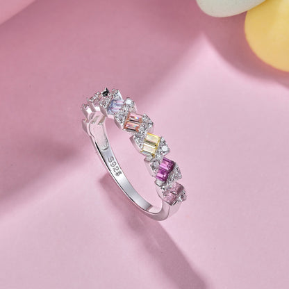 [Aurora]Delicate Vibrant Emerald Cut Daily Ring