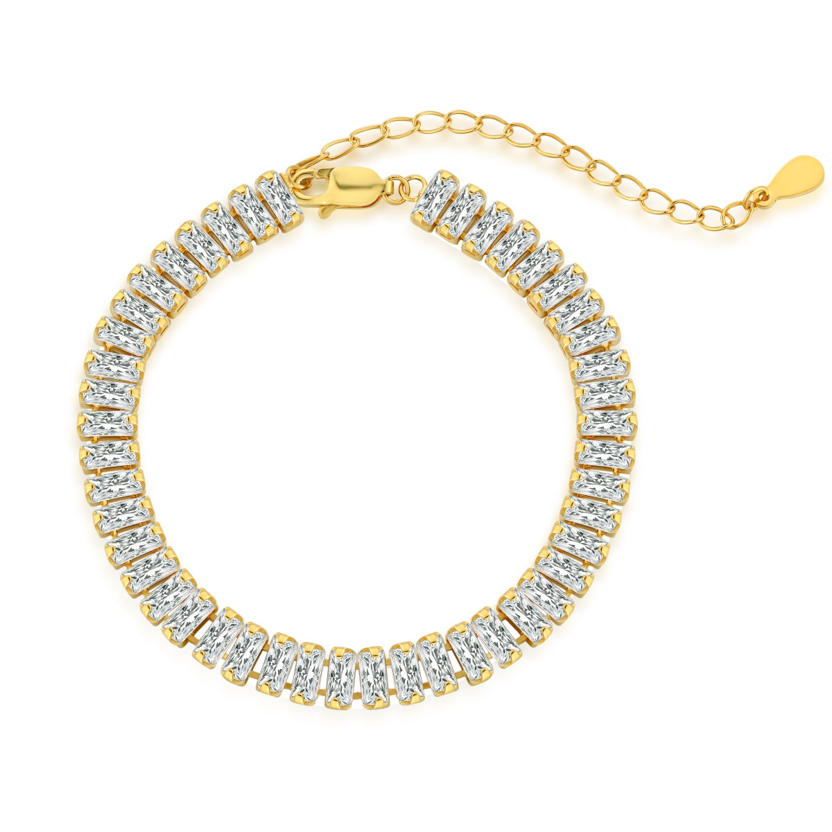[AURORA]Exquisites Smaragdschliff-Tagesarmband