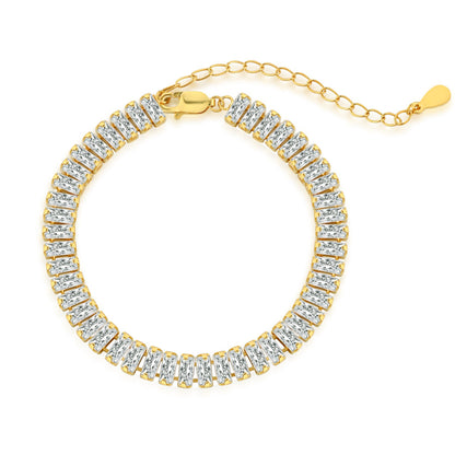[AURORA]Exquisites Smaragdschliff-Tagesarmband
