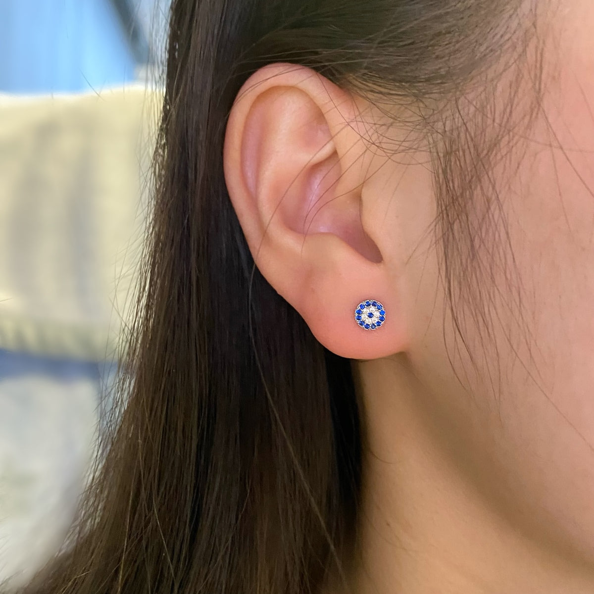 [Aurora]Devil's Eye Ear Bone Nail Earrings