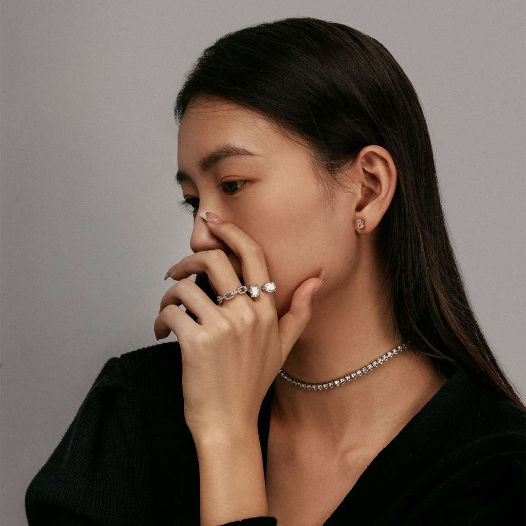 [Aurora]Elegant Tennis Chain Necklace