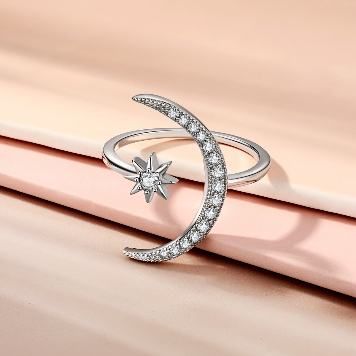 [Aurora]Eternity Moon & Star Ring