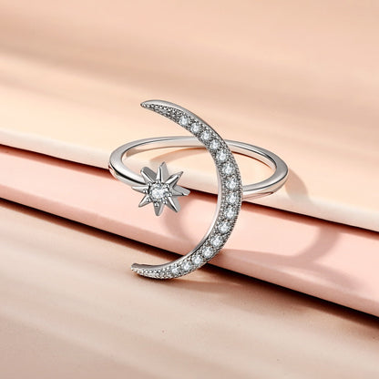 [Aurora]Eternity Moon & Star Ring