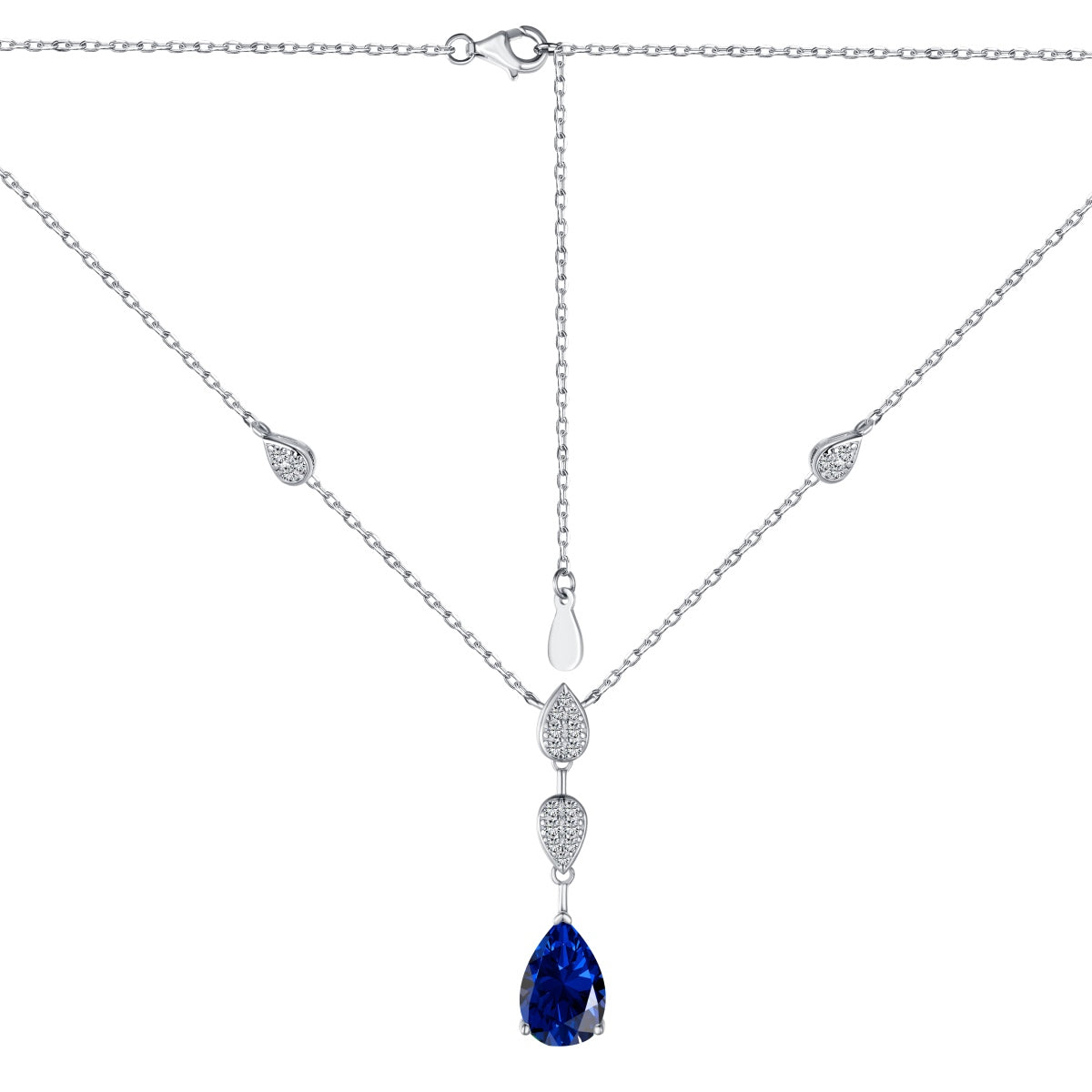 [Aurora]Dazzling Pear Cut Necklace