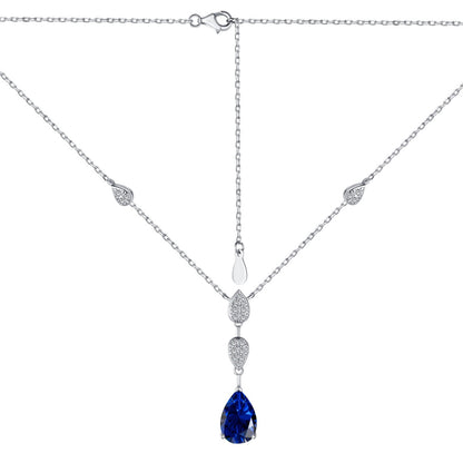 [Aurora]Dazzling Pear Cut Necklace