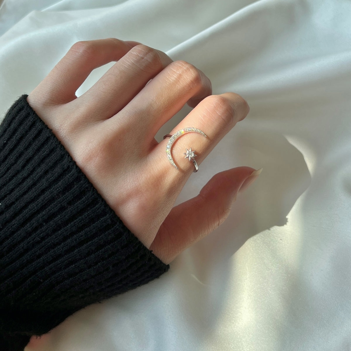 [Aurora]Eternity Moon & Star Ring
