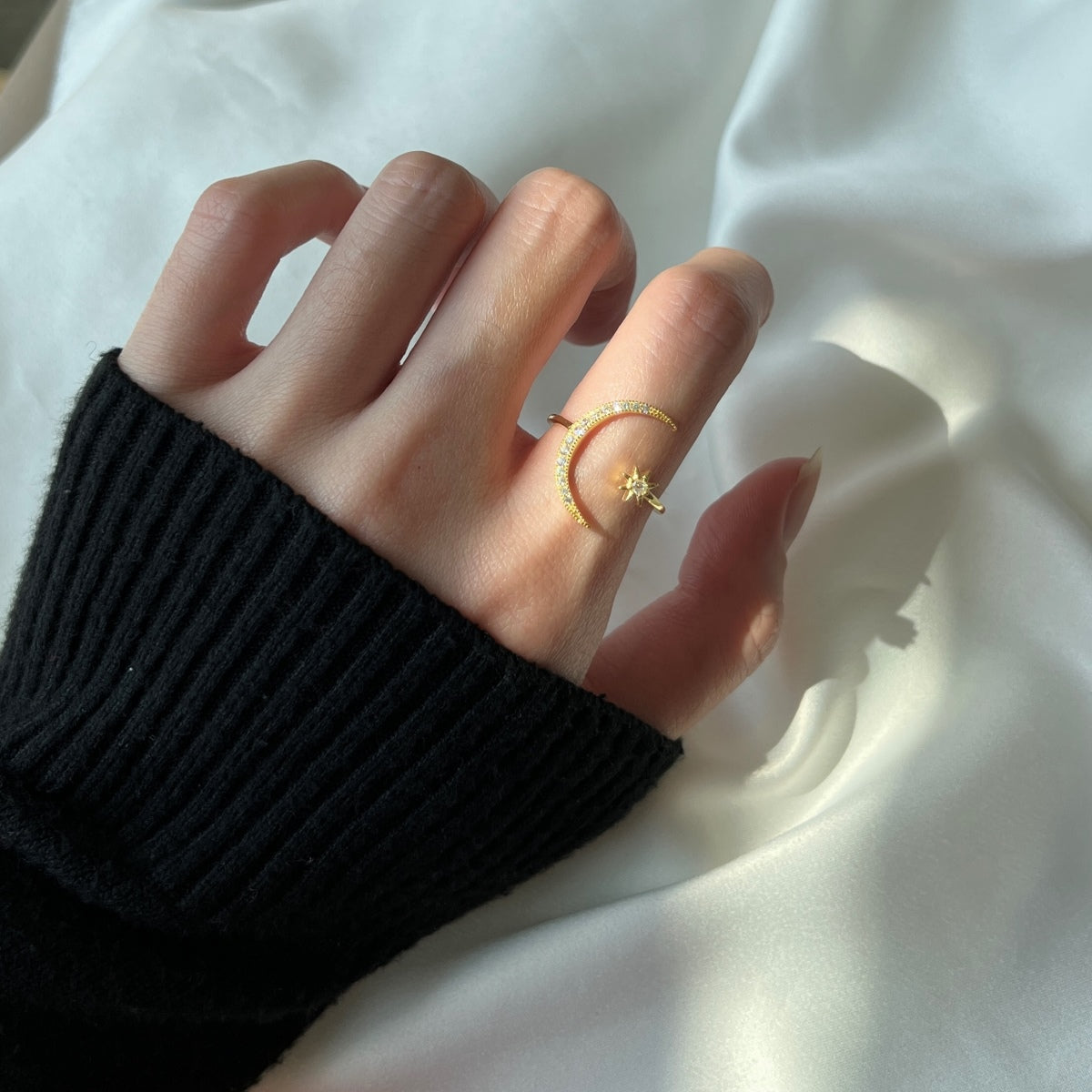 [Aurora]Eternity Moon & Star Ring