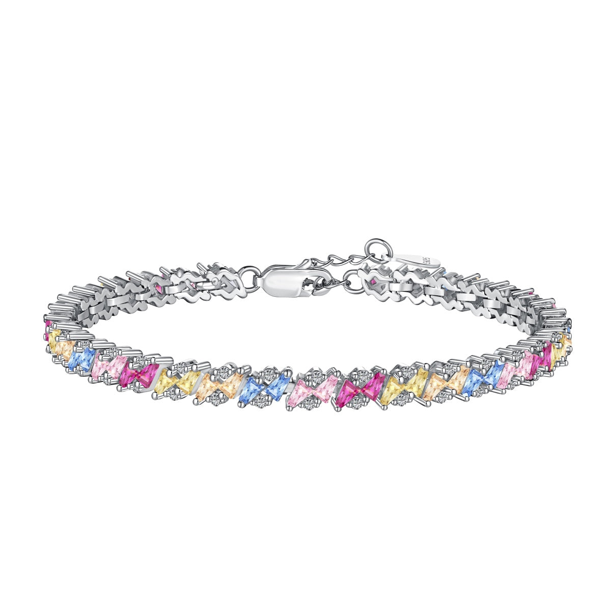 [AURORA]Ornate Sparkling Multi Cut Party Bracelet