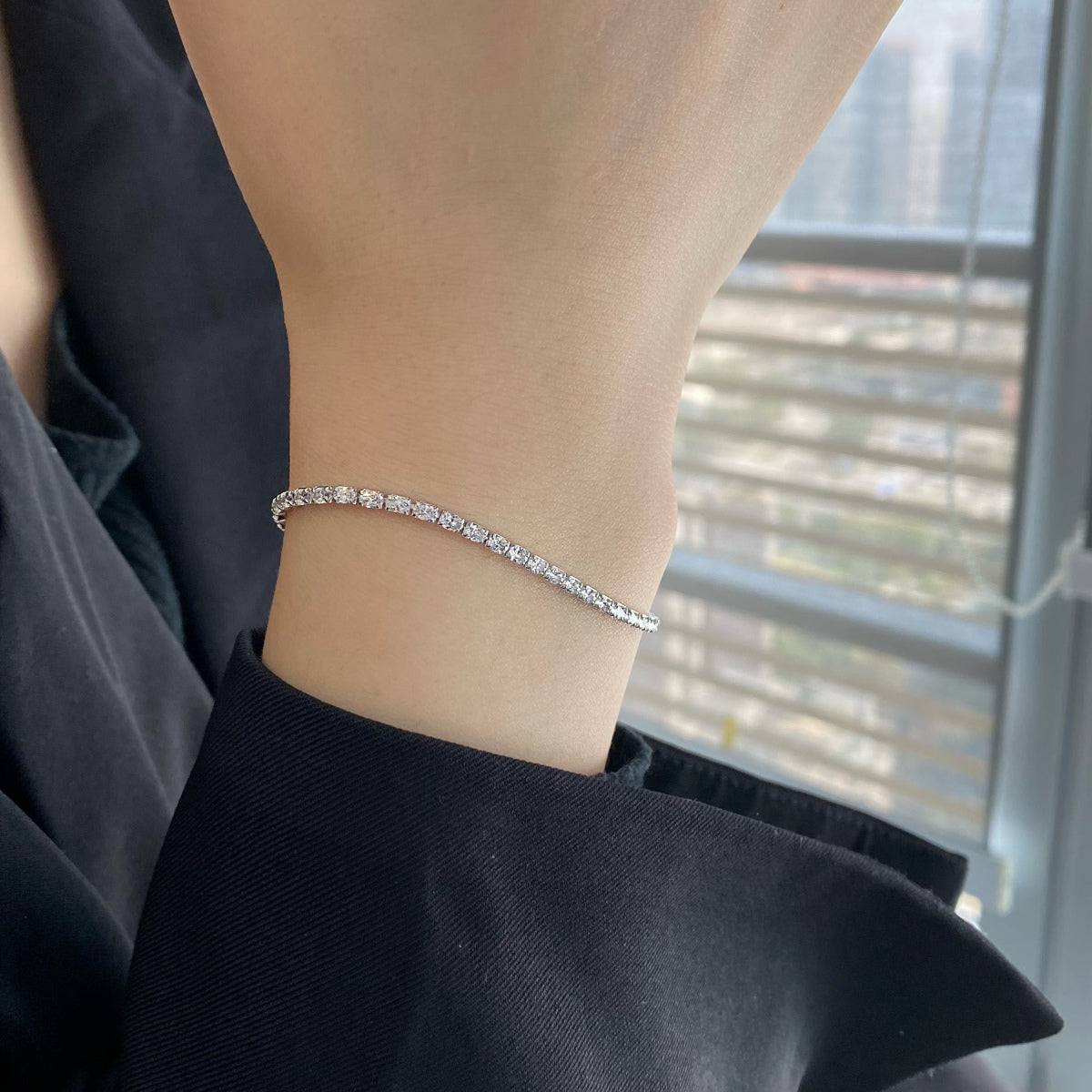 [Aurora]Elegant Emerald Cut Daily Bracelet