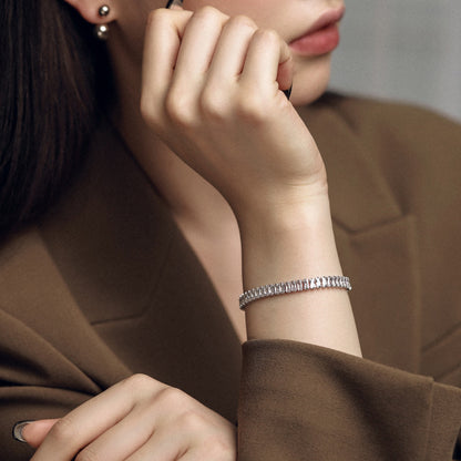 [AURORA]Exquisites Smaragdschliff-Tagesarmband