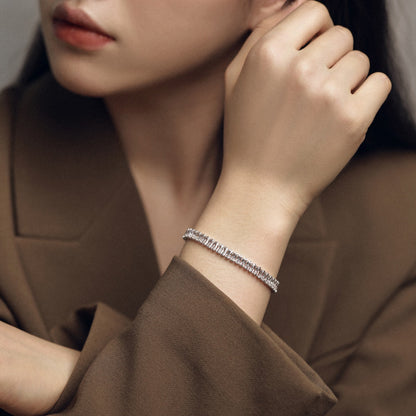 [AURORA]Exquisites Smaragdschliff-Tagesarmband