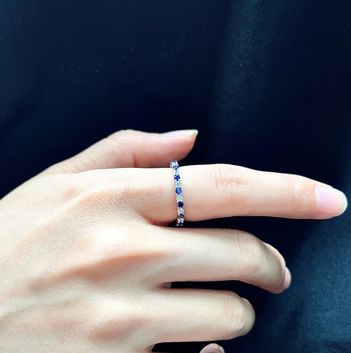 [Aurora]Exquisite Colorful Round Cut Tennis Ring