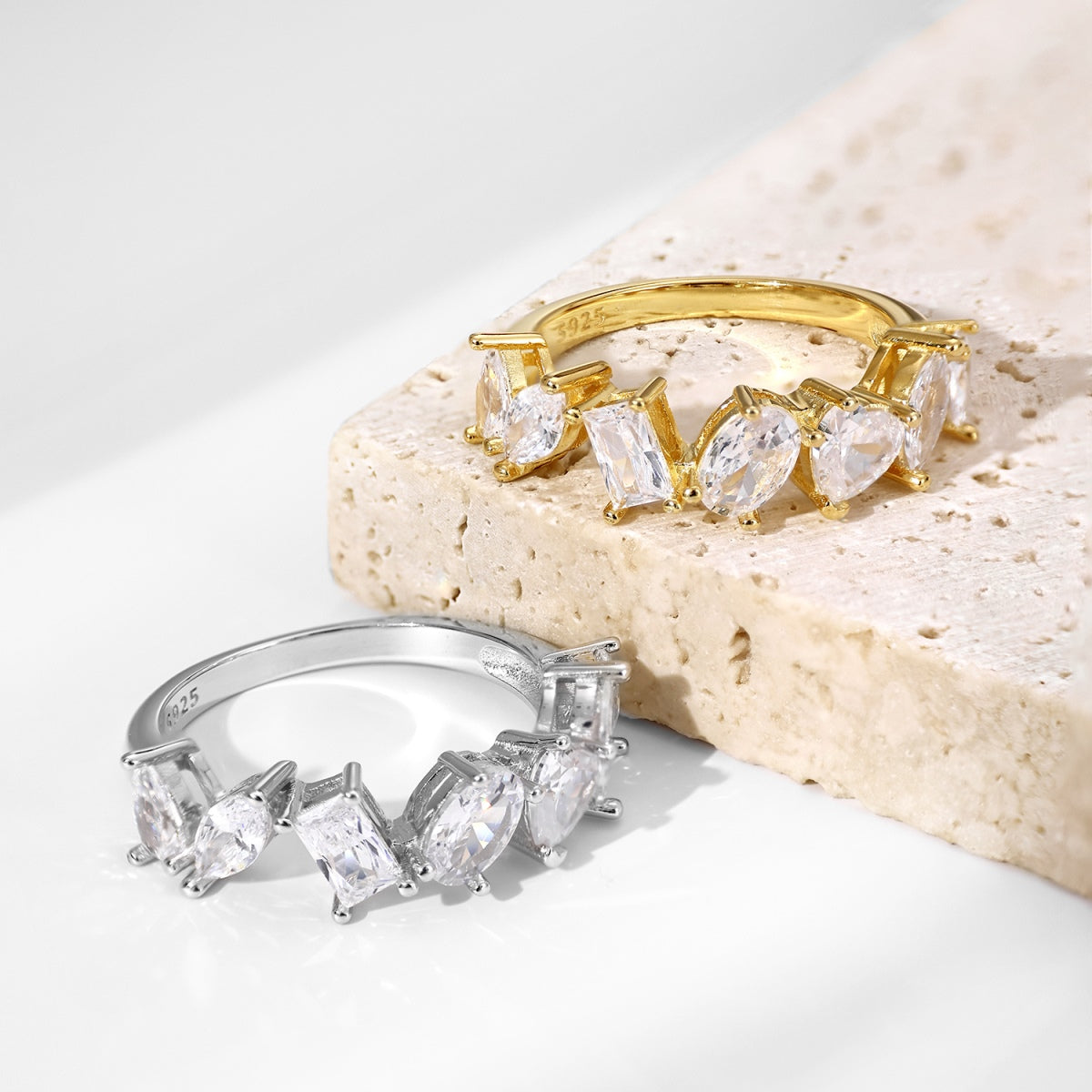 [AURORA]Delicate Multi Cut Ring