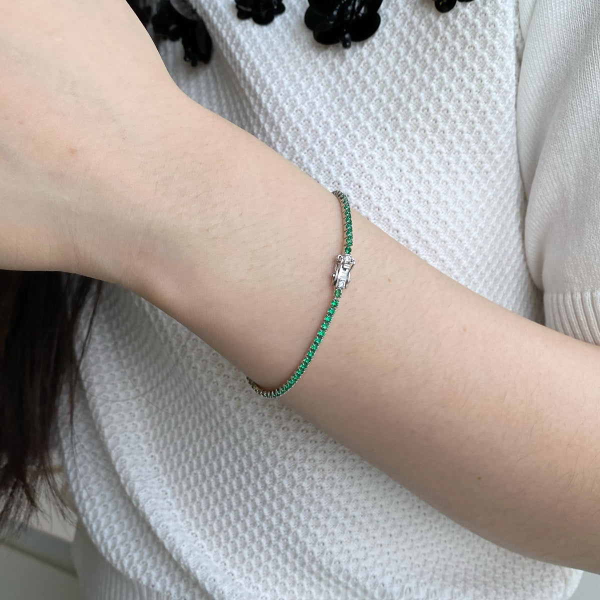 [AURORA]Schillerndes buntes Armband im Rundschliff für den Alltag