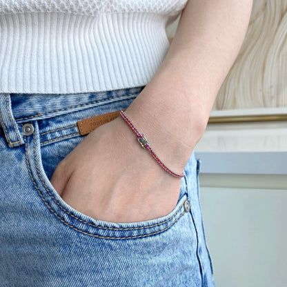 [AURORA]Schillerndes buntes Armband im Rundschliff für den Alltag