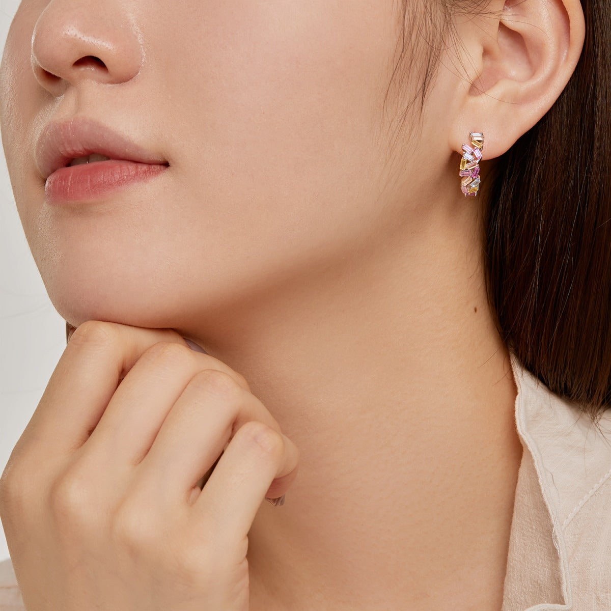 [Aurora]Dazzling Colorful Emerald Cut Daily Earrings