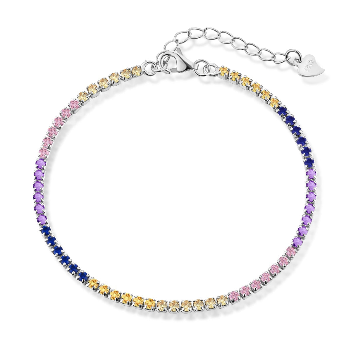 [Aurora]Radiant Shinning Princess Cut Tennis Bracelet