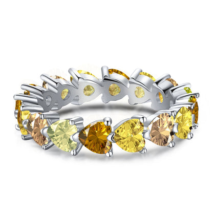 [Aurora]0.25 Carat Radiant Romance Heart Cut Lover Ring