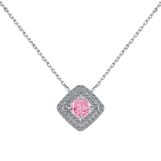 [AURORA]Sparkling Asscher Cut Necklace