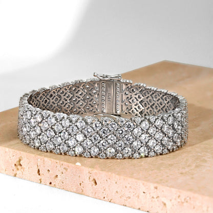 [AURORA] Verziertes, elegantes Party-Armband im Rundschliff