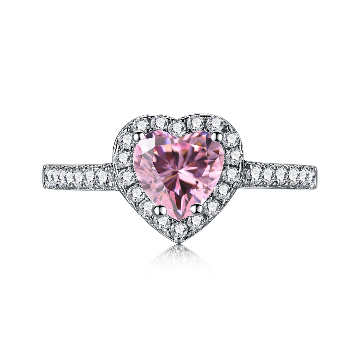 [AURORA]Eternity Splashy Romantischer Herzform-Liebhaberring