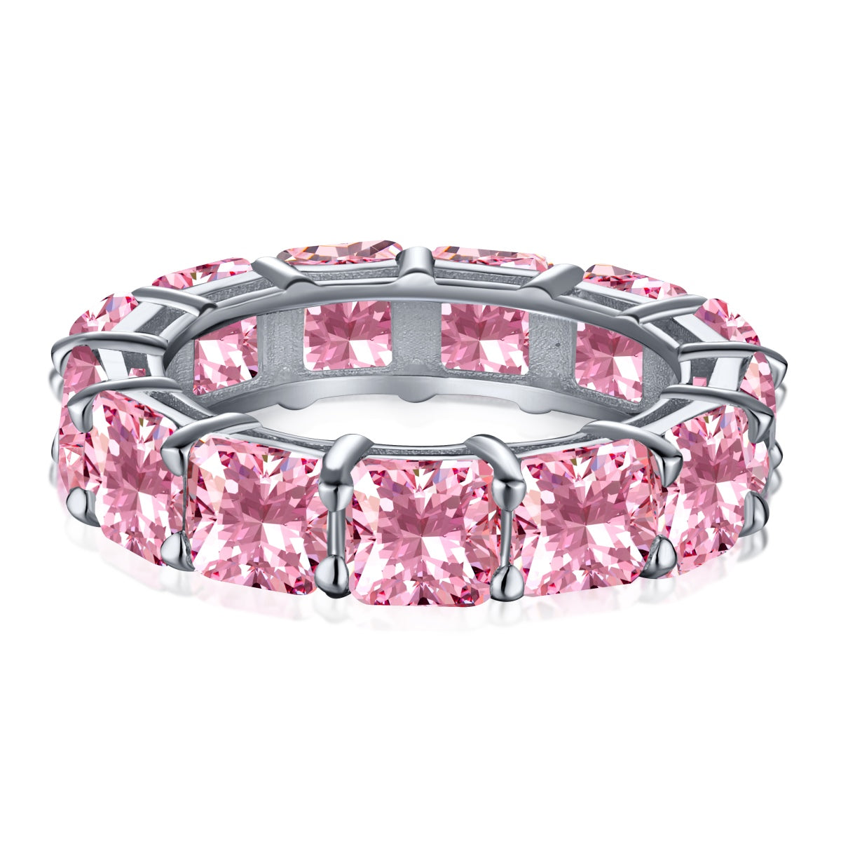 [Aurora]Elegant Princess Cut Tennis Ring