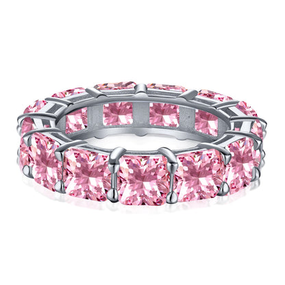 [Aurora]Elegant Princess Cut Tennis Ring